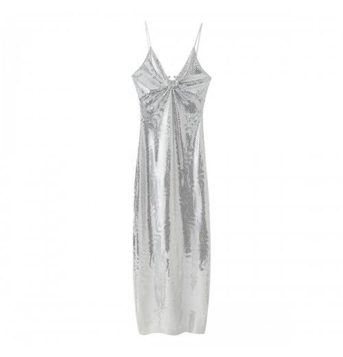 Women's new fashion sequined decorative openwork dress retro sleeveless dress women's dress Vestidos Women's new fashion sequined decorative openwork dress retro sleeveless dress women's dress Vestidos