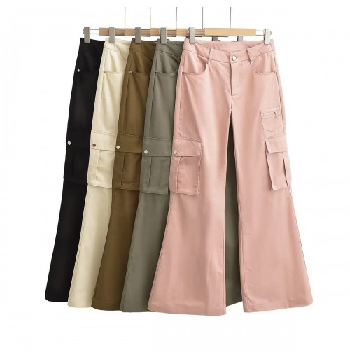 Women Outdoor High Waist Loose Stylish Fashion Street Pockets Cargo Pants Women Outdoor High Waist Loose Stylish Fashion Street Pockets Cargo Pants